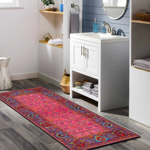 Fuchsia Bloom Vintage Rug – KL 439
