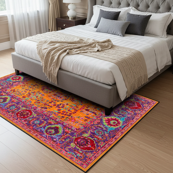 Colorful Ethnic Washable Rug