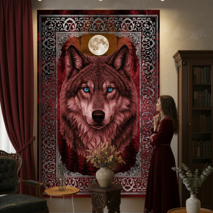 Mystic Wolf Art Rug – KL 455