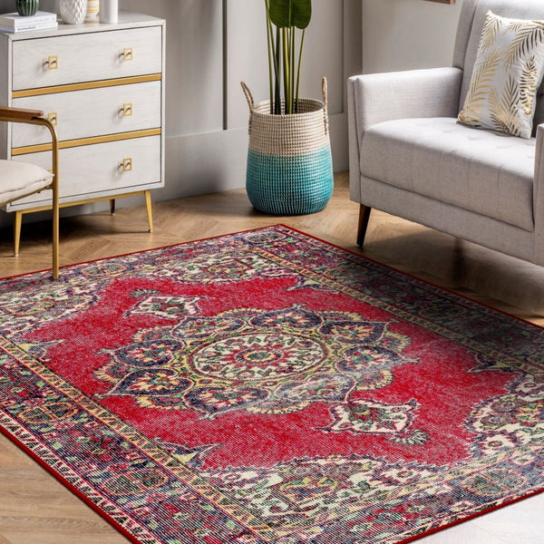 Luxurious Medallion Carpet in a dining area, adding classic charm and comfort