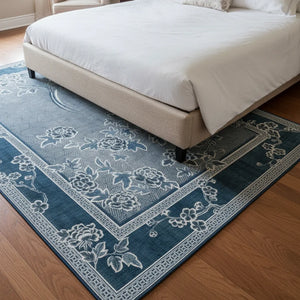 Blue Elegance Washable Rug