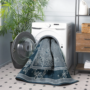 Blue Elegance Washable Rug