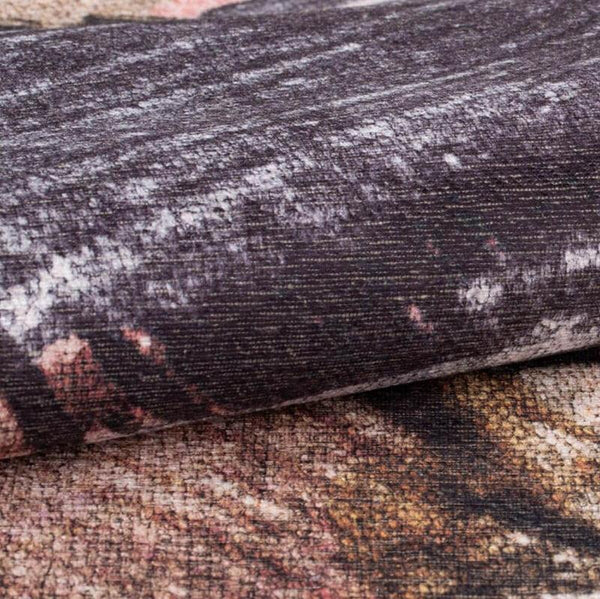 Machine-washable Dynamic Abstract Rug, perfect for family-friendly spaces