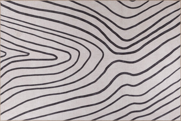 Machine-washable Elegant Interiors Rug, perfect for family-friendly areas.