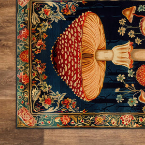 Magical Mushroom Bloom Wool Rug - Classic Home Decoration
