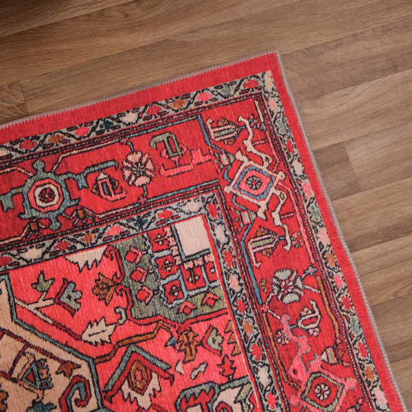 Majestic Red Persian Rug - Perfect for Any Living Space
