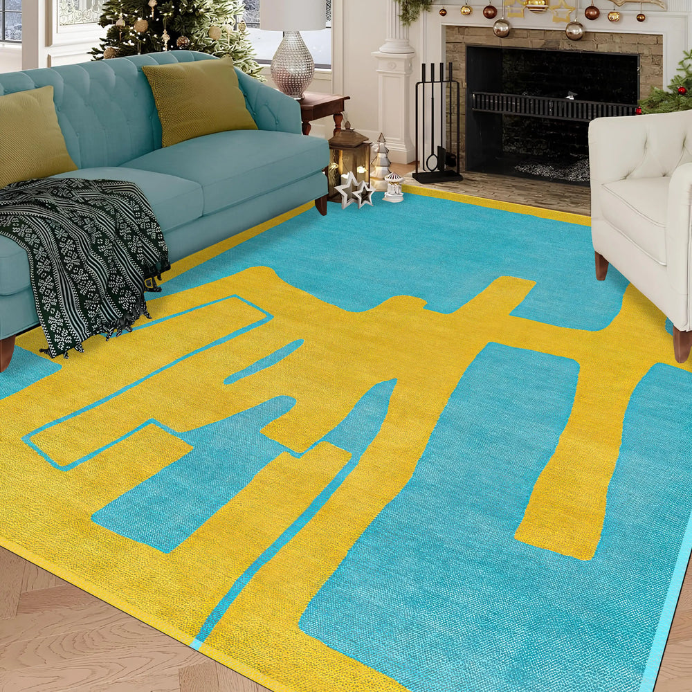 Turquoise Modern Rug