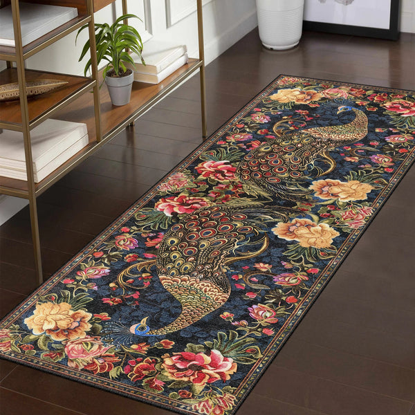 Elegant Peacock Rug