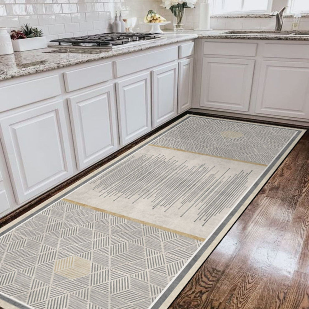 Pet-friendly modern living room rug made with hypoallergenic materials