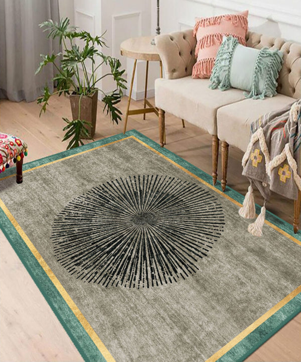 Pet and kid-friendly unique modern rug made with hypoallergenic materials