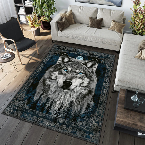 Silent Predator Wolf Rug - Striking Home Accent

