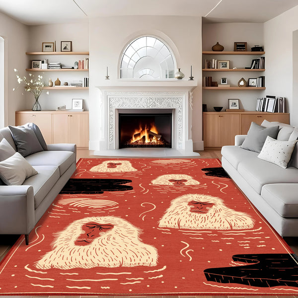 Indigo Macaque Rug