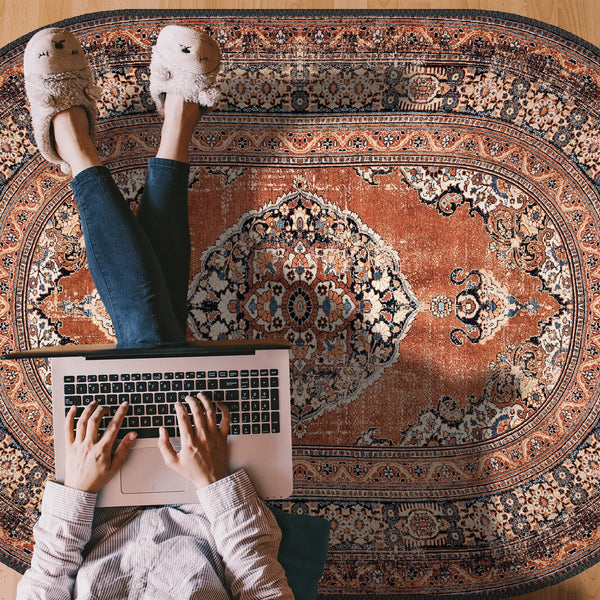Terracotta Oriental Rug