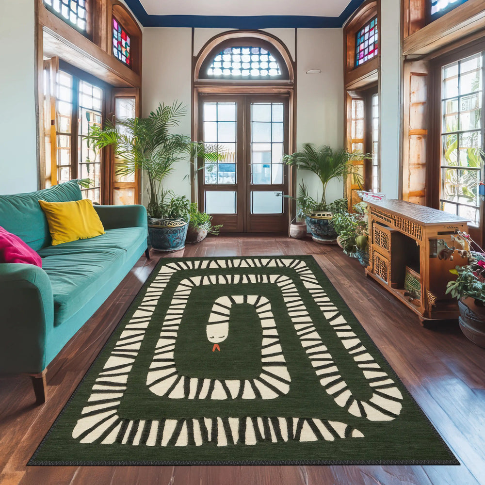 Green Snake Rug