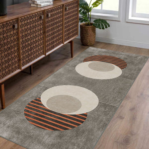 Subtle tones rug adding warmth and sophistication to a minimalist bedroom
