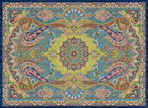 "Top view of the Persian Paisley Rug displaying rich earthy tones and intricate craftsmanship."
