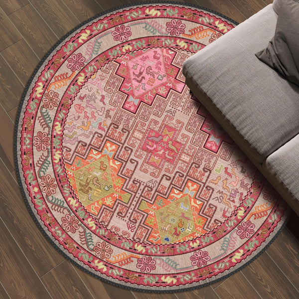 Pink Tribal Rug