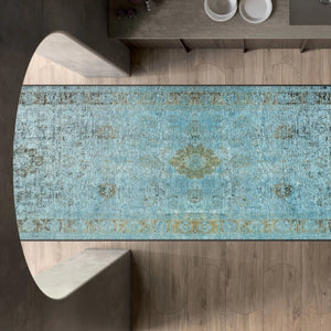 Turquoise Washable Rug