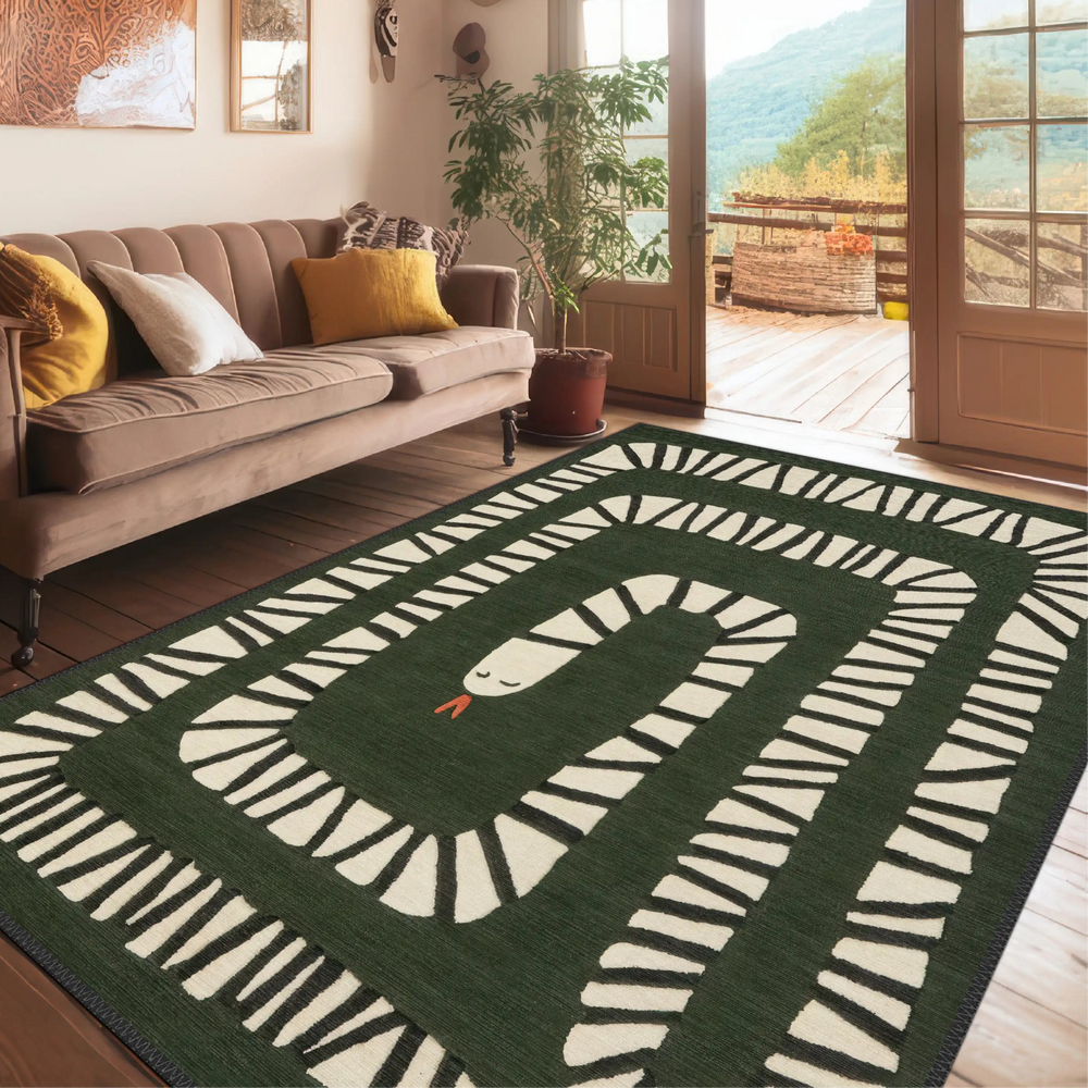 Green Snake Rug