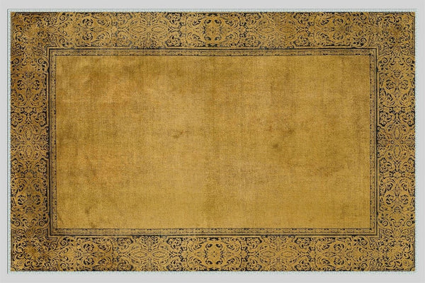 yellow runner rug enhancing a minimalist entryway with warmth and brightness